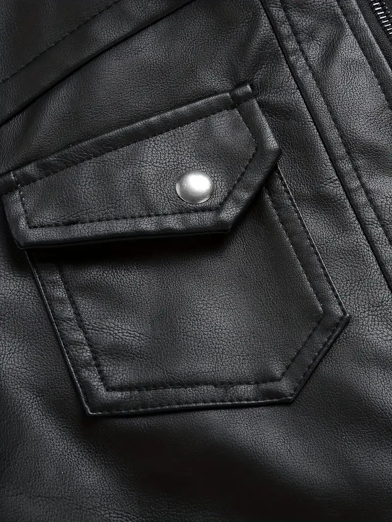 Kansas City Chiefs HVKC7064 - Premium & Ultra-Thick Leather Jacket with Fleece Hood
