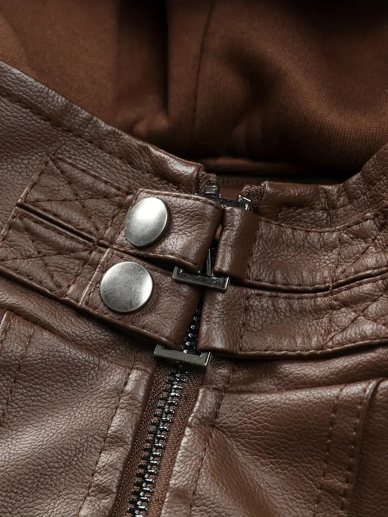 Premium & Ultra-Thick Leather Jacket with Fleece Hood - New Orleans Saints PHVKC022