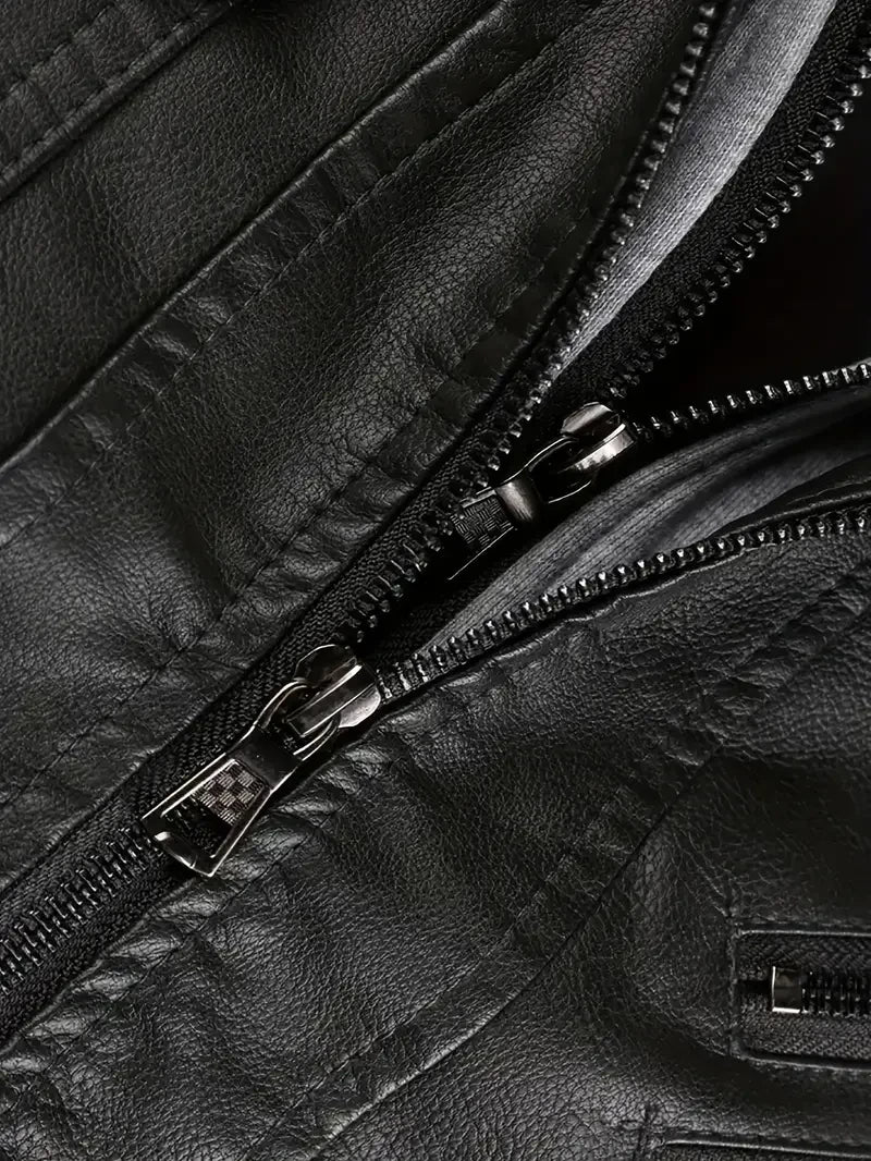 Premium & Ultra-Thick Leather Jacket with Fleece Hood - Chicago Bears VA2119