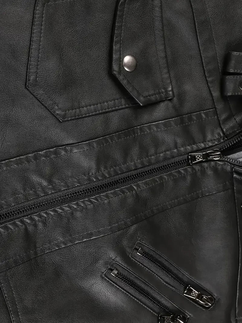 Premium & Ultra-Thick Leather Jacket with Fleece Hood - Chicago Bears VA2119