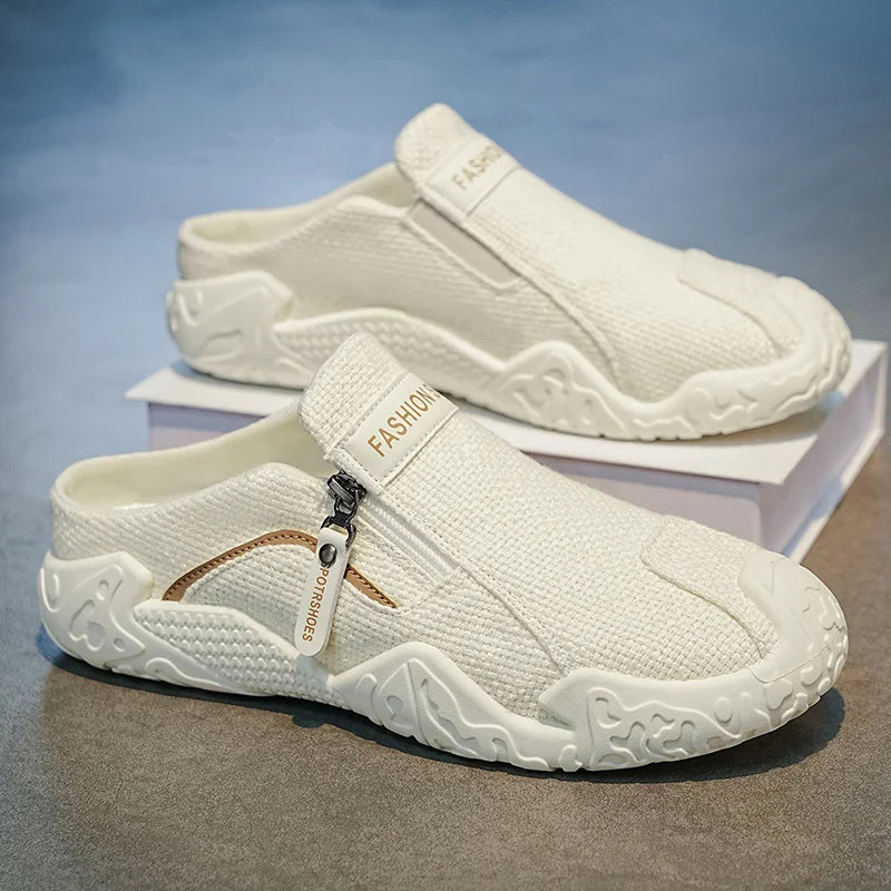 High Quality Men Lightweight Loafers Outdoor Slip On Casual Walking Shoes Summer Narrow Width Korean Style Soft Bottom Slip-ons