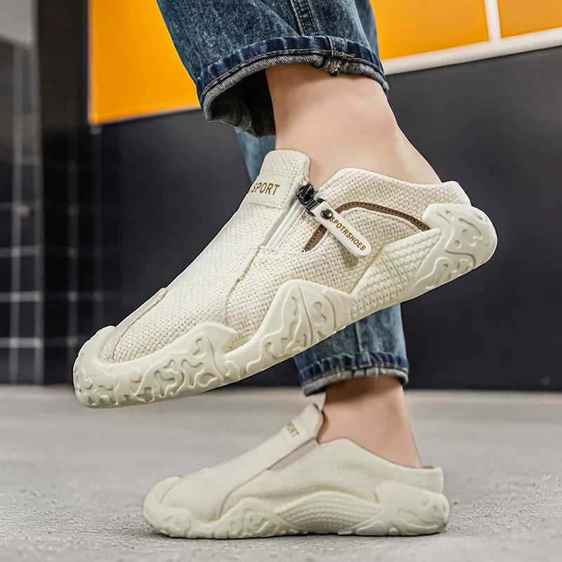 High Quality Men Lightweight Loafers Outdoor Slip On Casual Walking Shoes Summer Narrow Width Korean Style Soft Bottom Slip-ons
