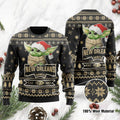 New Orleans Saints Cute Baby Yoda Grogu All Over Print Thicken Sweater HFV