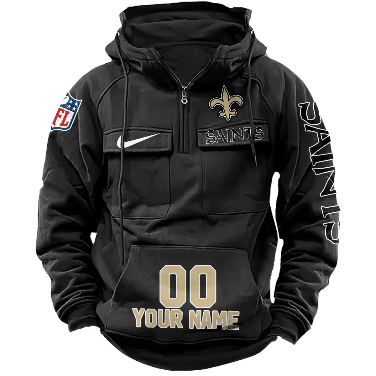 New Orleans Saints Vintage Men Hoodie AZVMHD084
