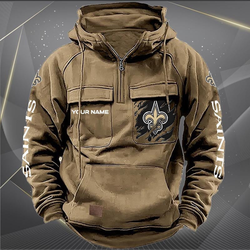 New Orleans Saints Vintage Men Hoodie AZVMHD054
