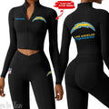 Los Angeles Chargers Zipper Sports Top Women Gym Long Sleeve for Fitness SPTZSTW082