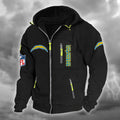 Los Angeles Chargers DMCD0669 Hooded Cardigan Jacket