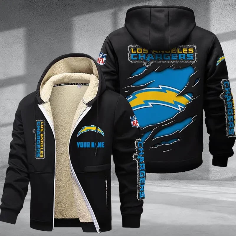 Los Angeles Chargers DMTZ0371 Thickened Zipper Hoodies