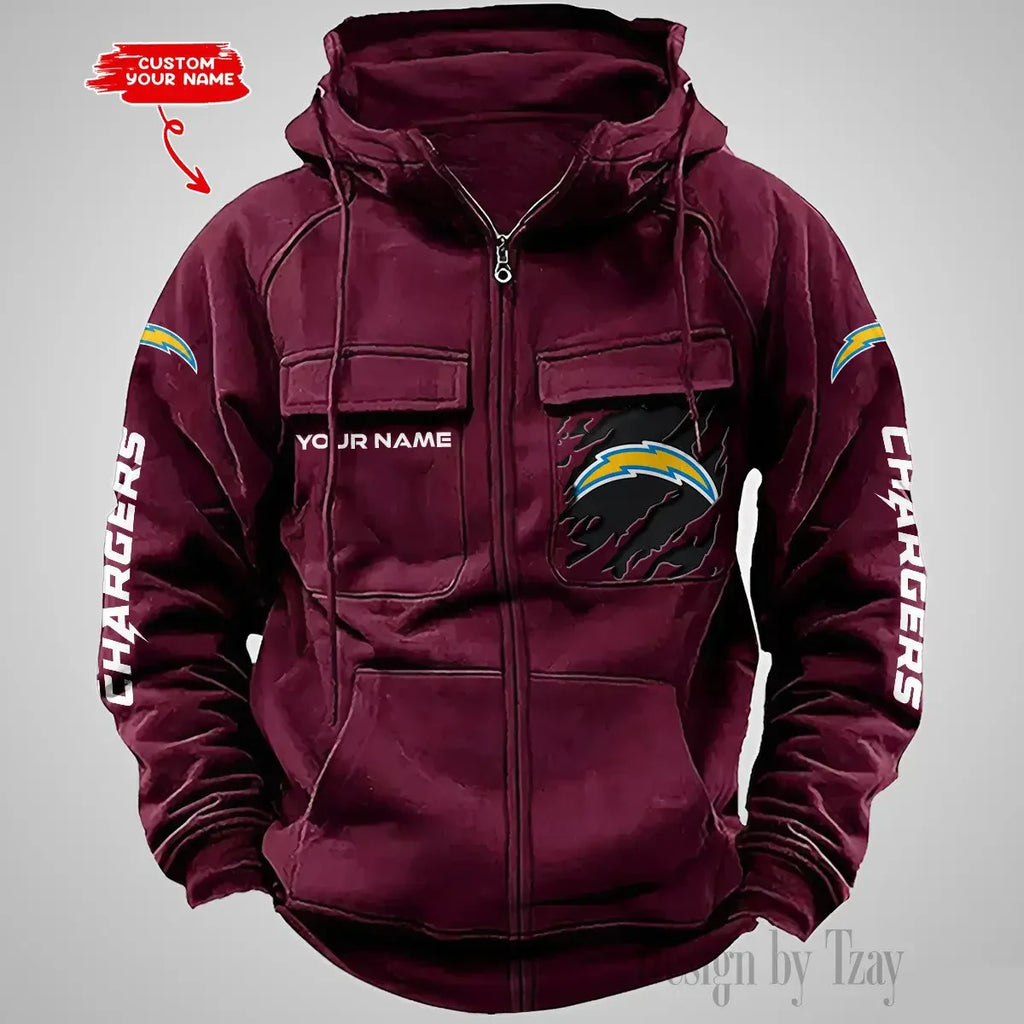 Los Angeles Chargers Vintage Men's Hoodie DV2 AZVMHD049