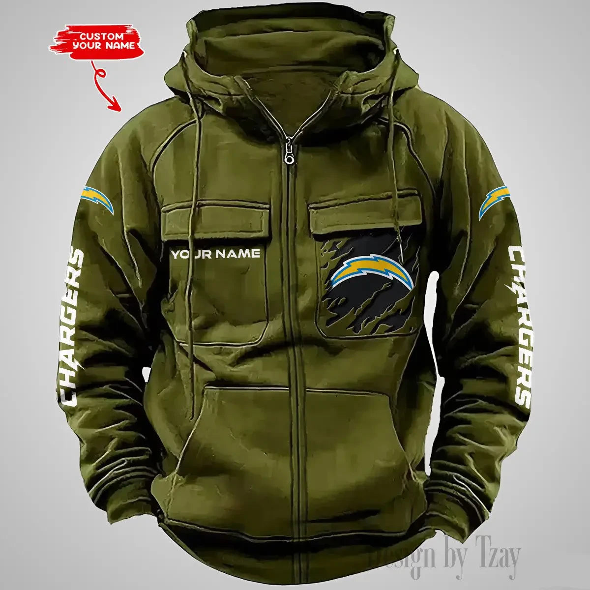 Los Angeles Chargers Vintage Men's Hoodie DV2 AZVMHD049