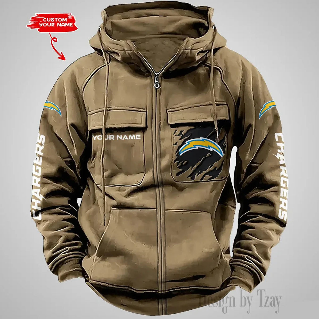 Los Angeles Chargers Vintage Men's Hoodie DV2 AZVMHD049