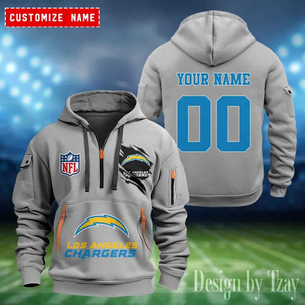 Los Angeles Chargers Heavy Fleece Pullover Hoodie AZHEAVYHD407