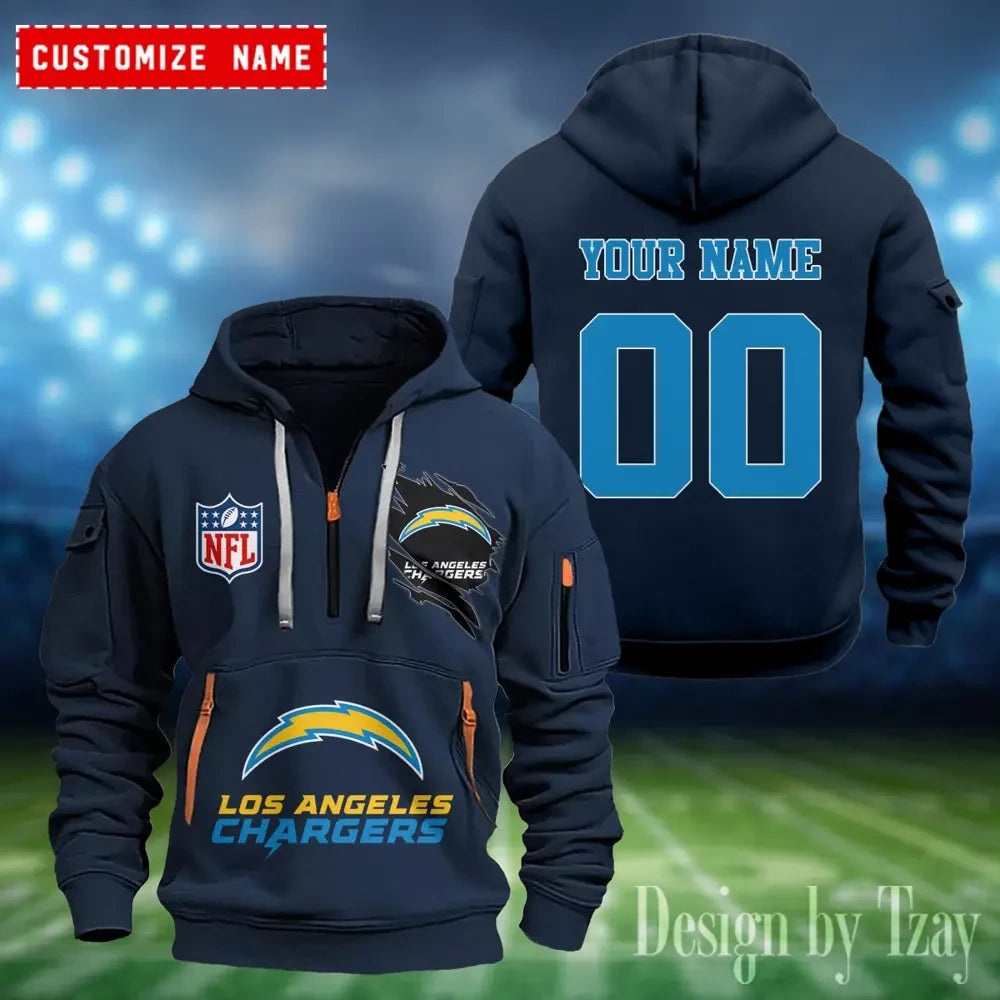 Los Angeles Chargers Heavy Fleece Pullover Hoodie AZHEAVYHD407