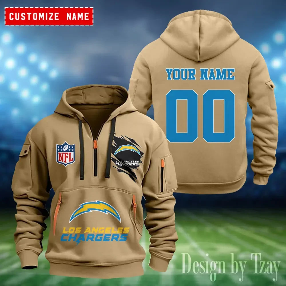 Los Angeles Chargers Heavy Fleece Pullover Hoodie AZHEAVYHD407