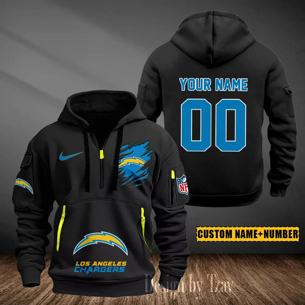 Los Angeles Chargers Heavy Fleece Pullover Hoodie AZHEAVYHD439
