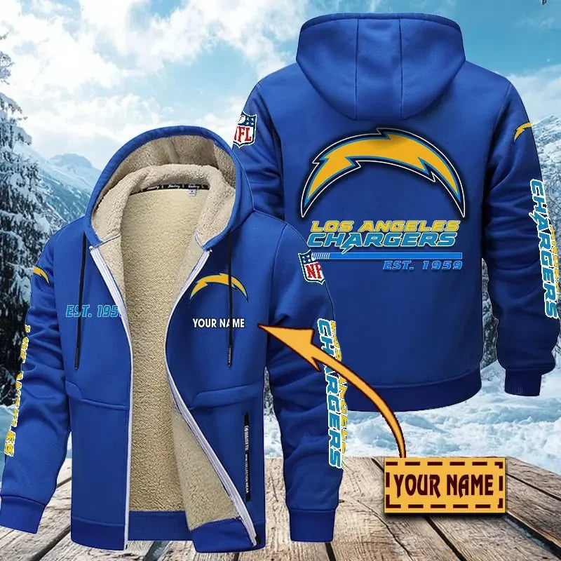 Los Angeles Chargers | Zip Up Fur Coat ANZTZH133
