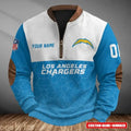 Los Angeles Chargers Men's Vintage Zipper Stand Collar Sweatshirt S9MPZNS287