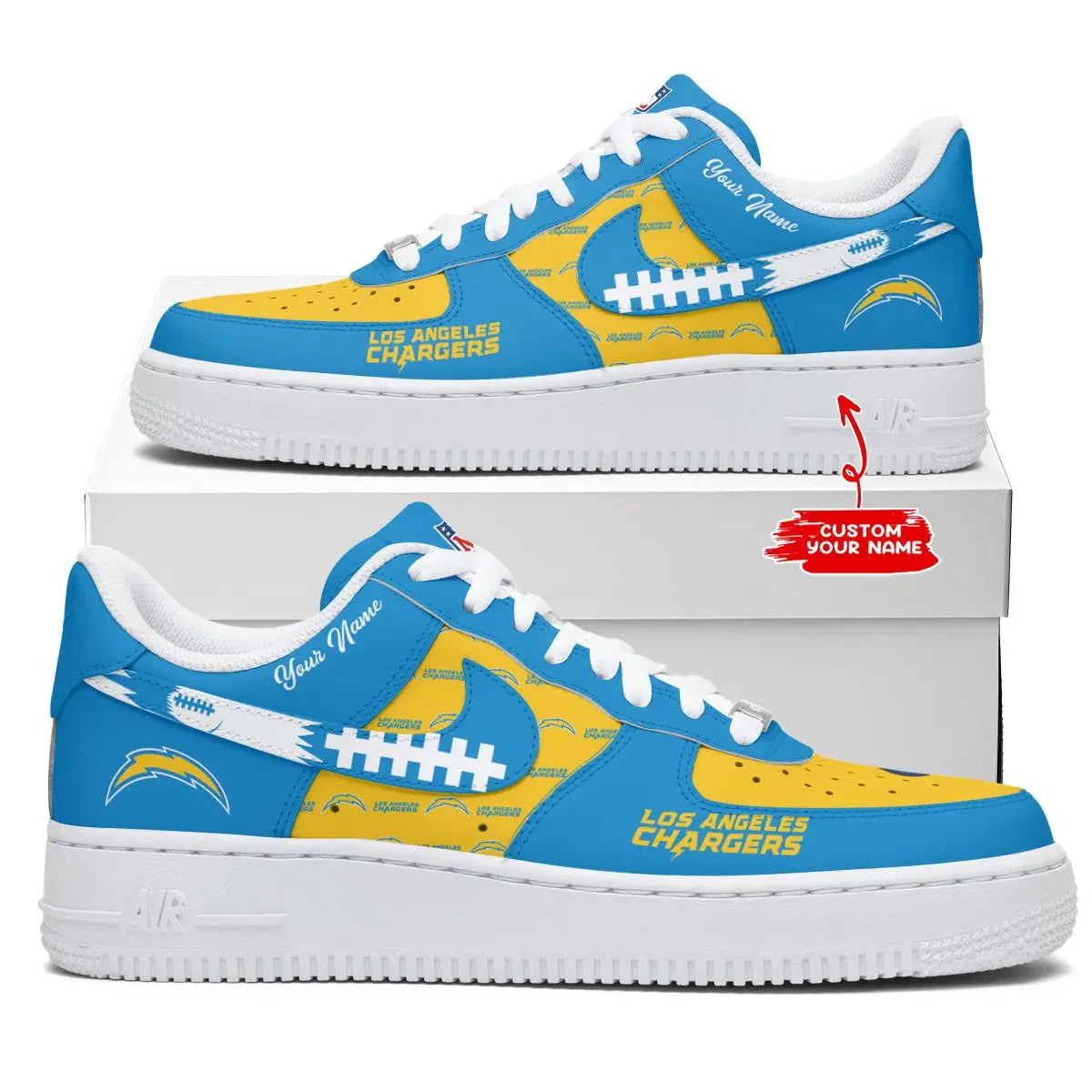 Los Angeles Chargers Personalized AF1 Shoes 1408 BGAF1S578