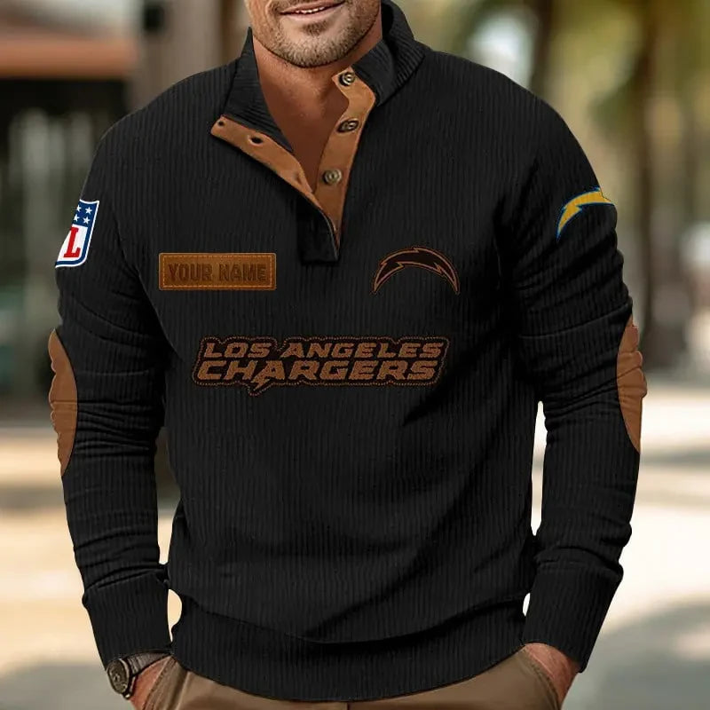 Los Angeles Chargers Sports Print Sweatshirt PURMCS417