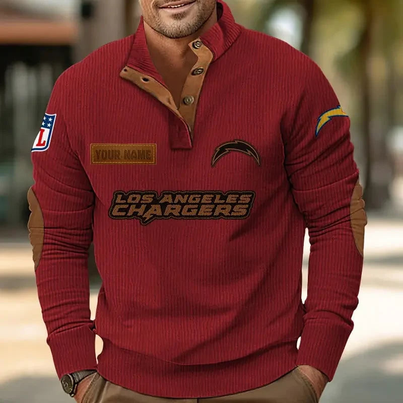 Los Angeles Chargers Sports Print Sweatshirt PURMCS417