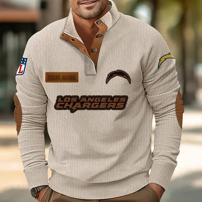 Los Angeles Chargers Sports Print Sweatshirt PURMCS417
