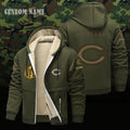 Chicago Bears NFL-Lamb Fleece Thick Coat- Custom name 10154094N