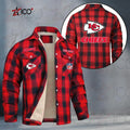 Kansas City Chiefs Fleece Flannel Plaid Jacket TG48