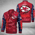 DMHQ0055 Kansas City Chiefs Signature Series Leather Jacket — Plush Sherpa Lining