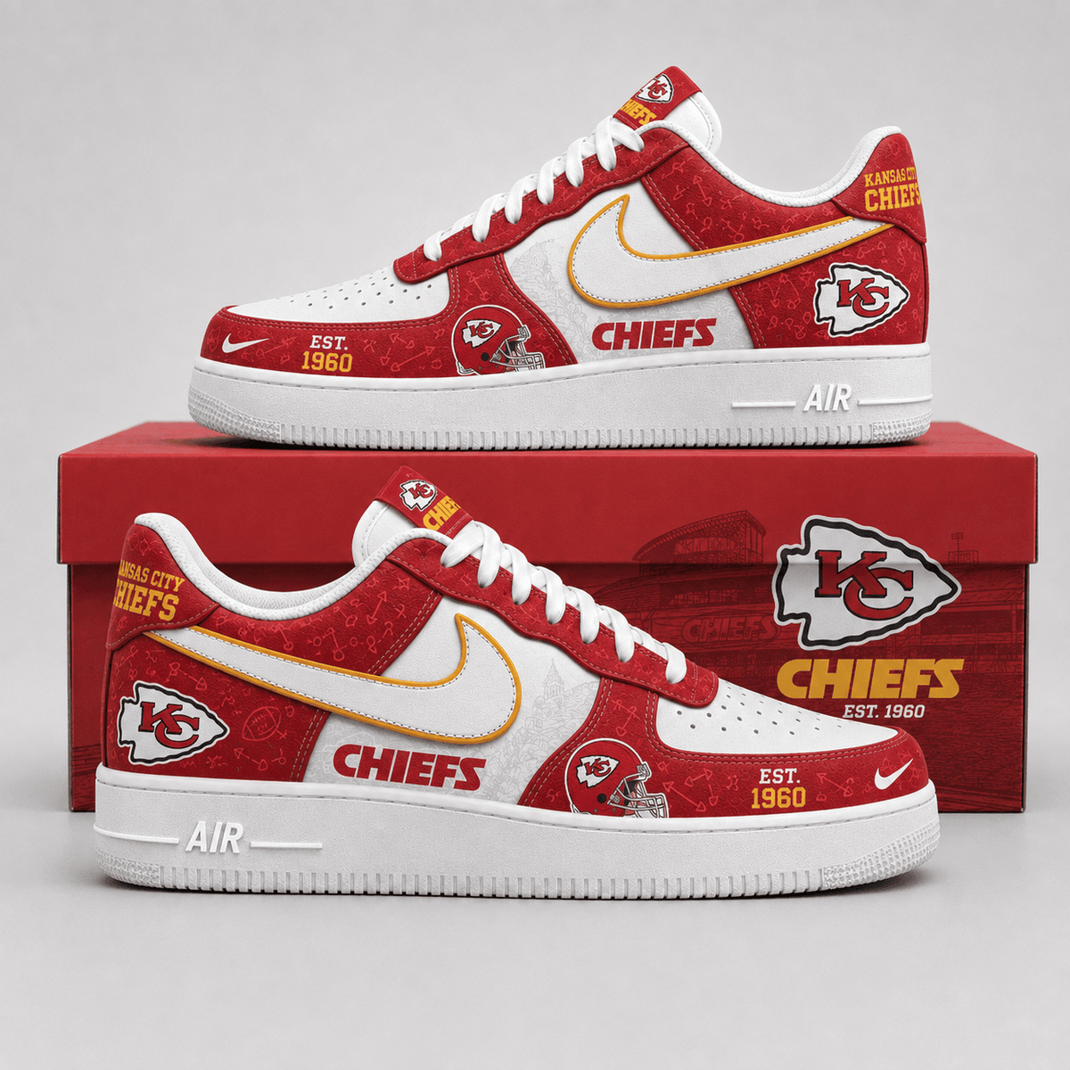 Kansas City Chiefs | Premium NFL Game Ready Fan AF1 Shoes - VA35228