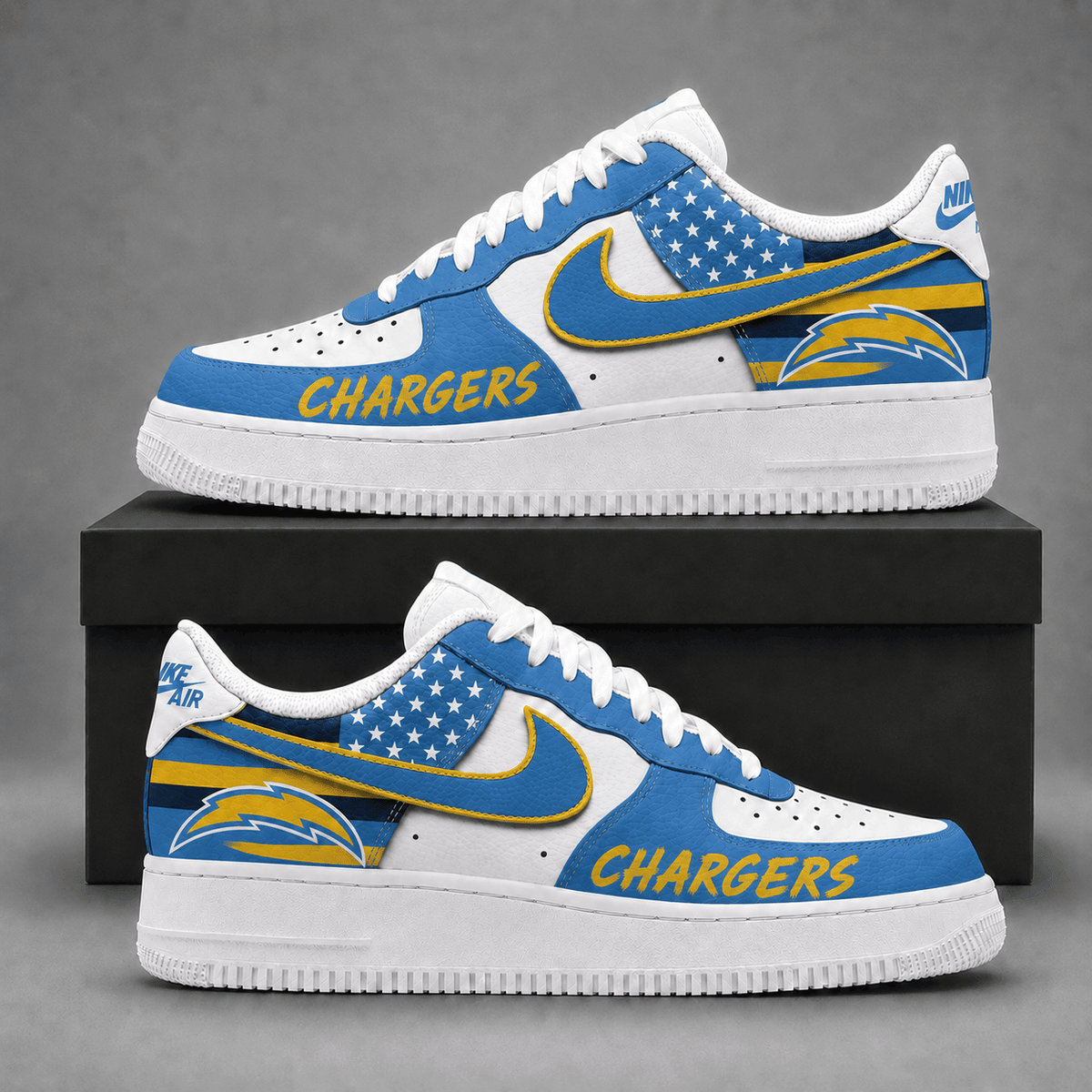 Los Angeles Chargers | Premium American Football Team Limited AF1 Shoes NDN514