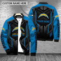 Los Angeles Chargers Personalized Bomber Jacket AZCBJ003