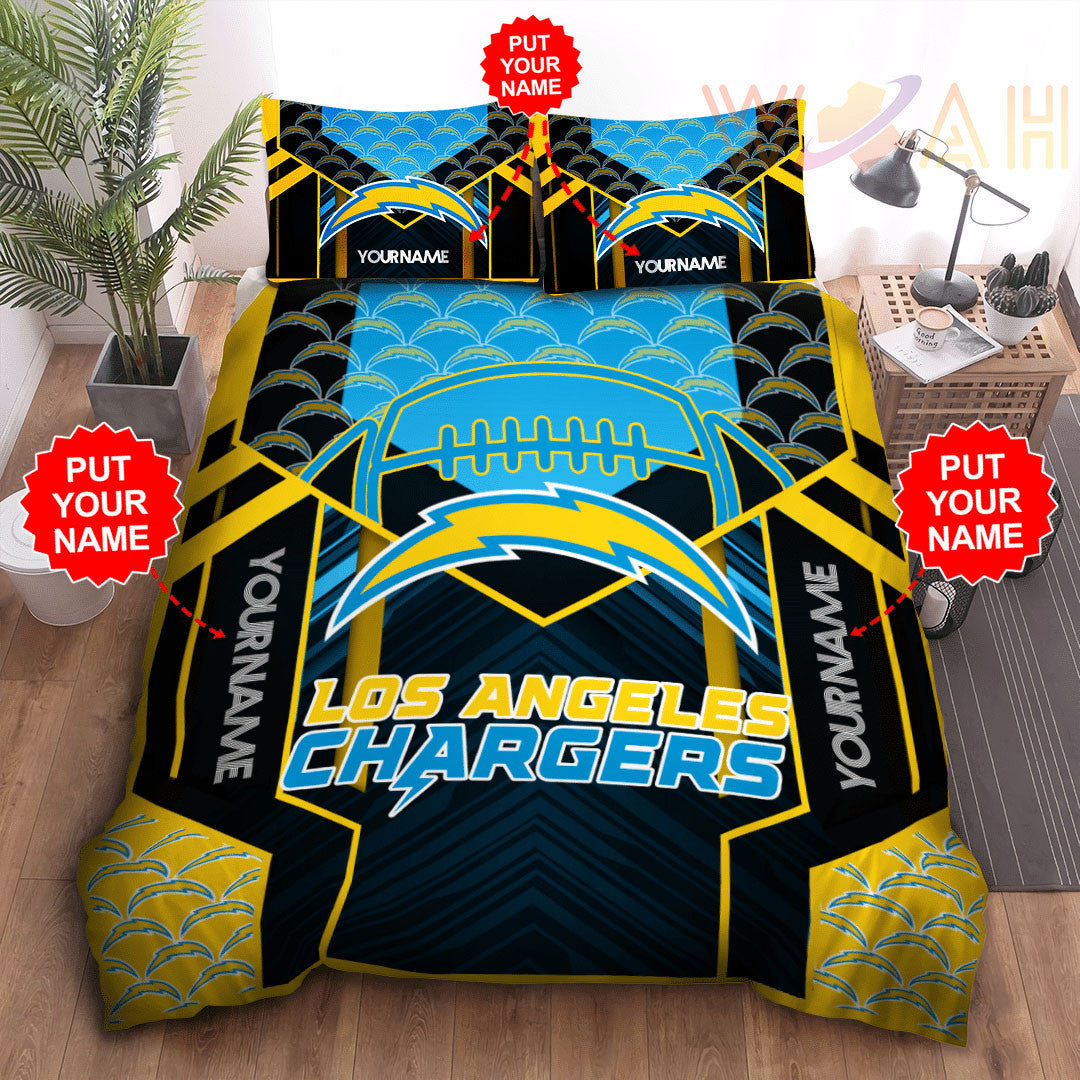 Los Angeles Chargers Personalized Bedding Set BG35
