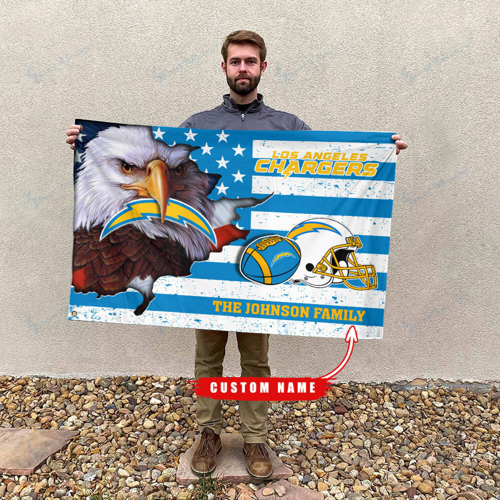 Los Angeles Chargers-Flag-Custom Name FL2903
