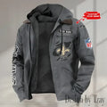New Orleans Saints Men's Casual Padded Jacket Hooded trending 2026 SPTPJH026