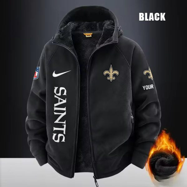 New Orleans Saints Fleece Fashion Hooded Jacket Outdoor SPTFFHJ087
