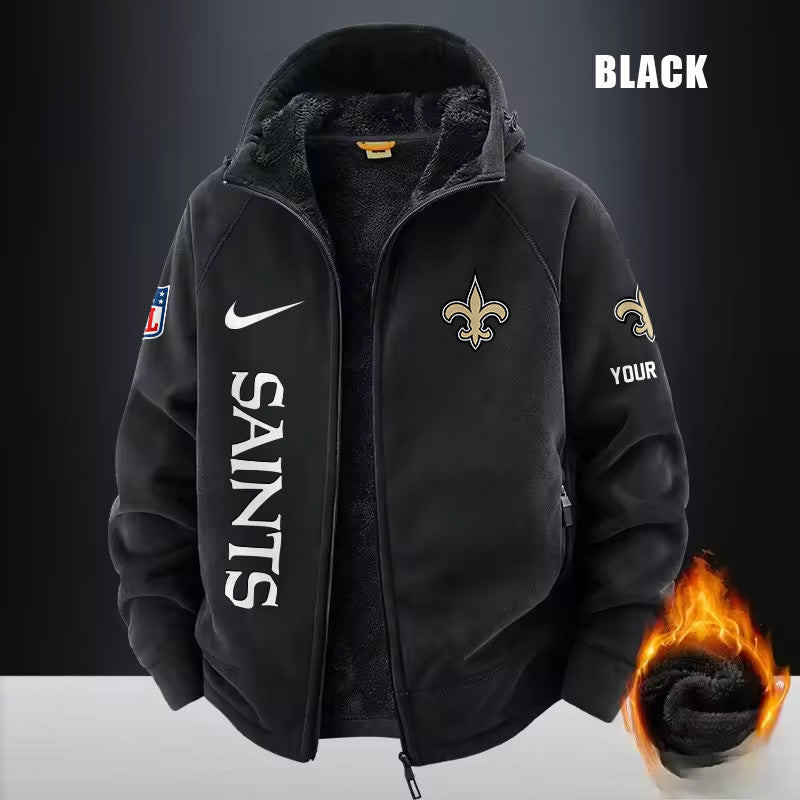 New Orleans Saints Fleece Fashion Hooded Jacket Outdoor SPTFFHJ087